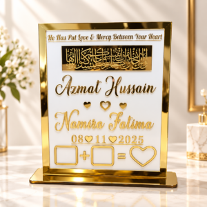Custom Golden Acrylic Frame Gift